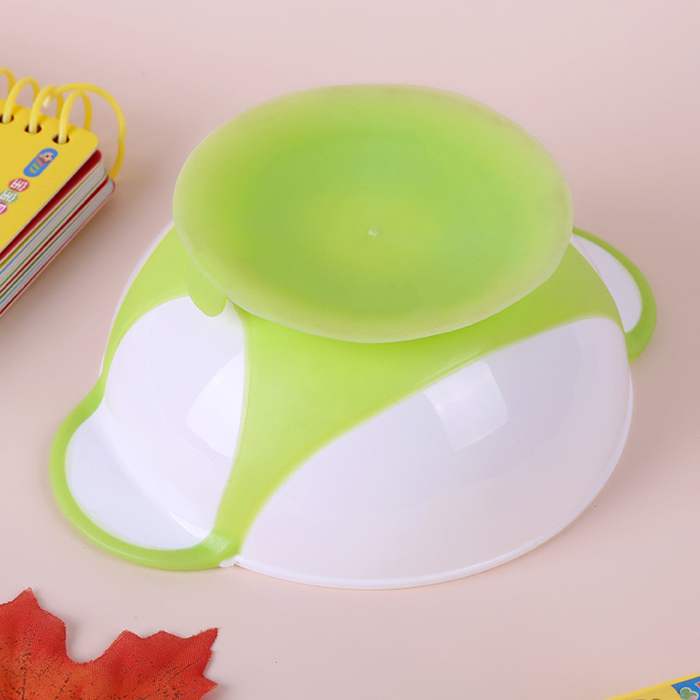 Self Feed Spoon - ベビー用吸盤付きボウルセット 蓋付きスプーン付き フライングソーサーデザイン 滑り止め吸盤付き 幼児用 自給食トレーニング用