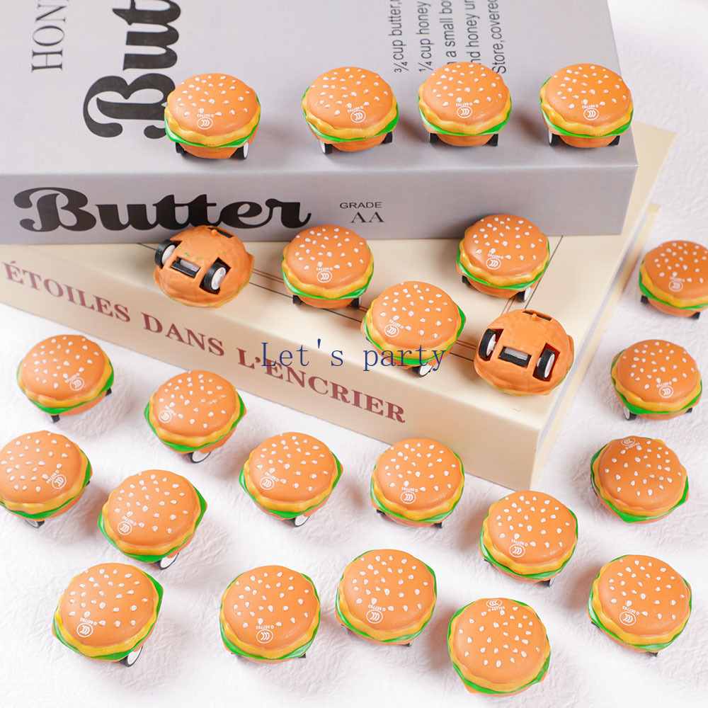 Baby Food Game - 15 個ミニかわいい 3D バーガープルバック車のおもちゃ子供の誕生日パーティーの好意ベビーシャワーギフトピニャータフィラー報酬クリスマスギフト