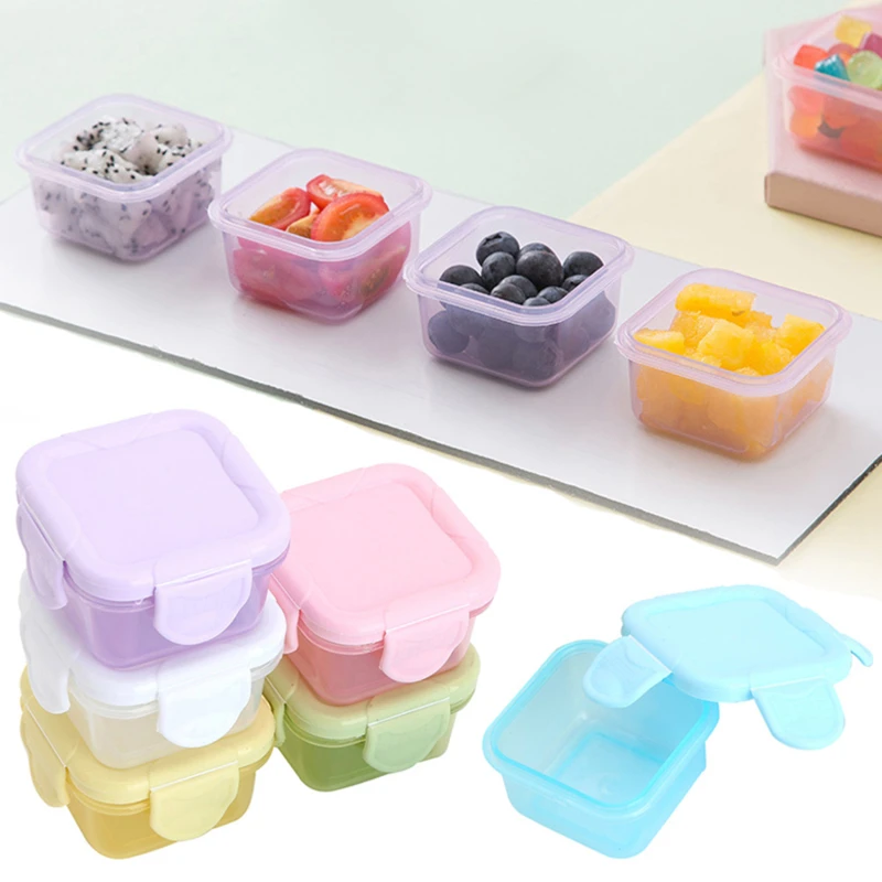 Baby Food Options - ミニ食品グレードの肥厚密封フレッシュボックス 60 ミリリットルポータブル離乳食保存冷凍庫容器ジャムディスペンサーボックスランチ食器