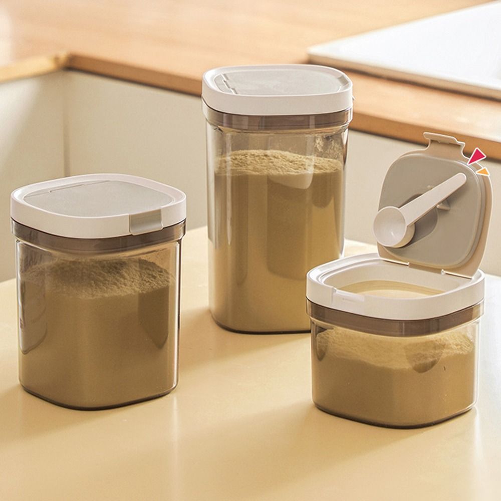 Baby Food Oatmeal - 再利用可能な食品シールジャー,bpaフリーのプラスチックキャニスター,スプーン,ミルクパウダーの保管,キッチンジャー,スクレーパー
