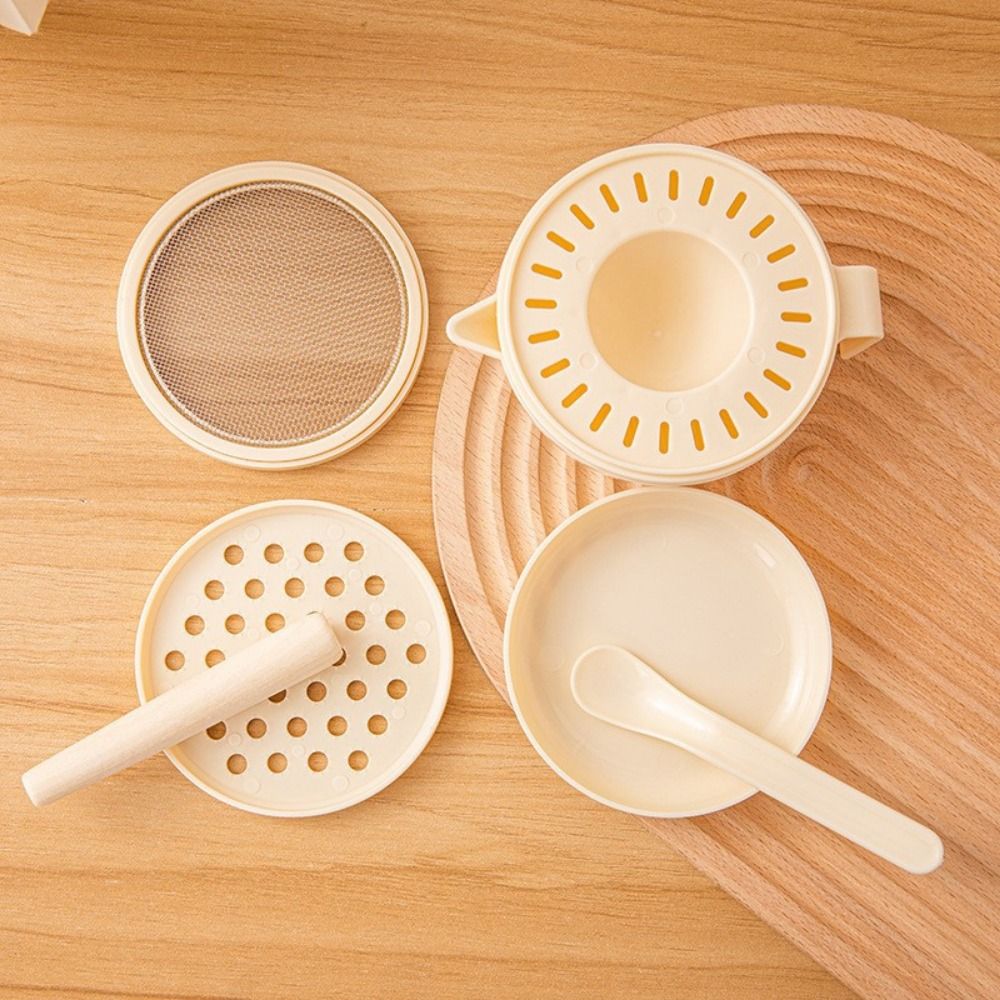 Baby Food Bowl - 7個入り携帯用食品粉砕ボウルセット、柑橘類ジューサー、食品グレードのベビー用マニュアルグラインダーキット、粉砕棒付きで使いやすい