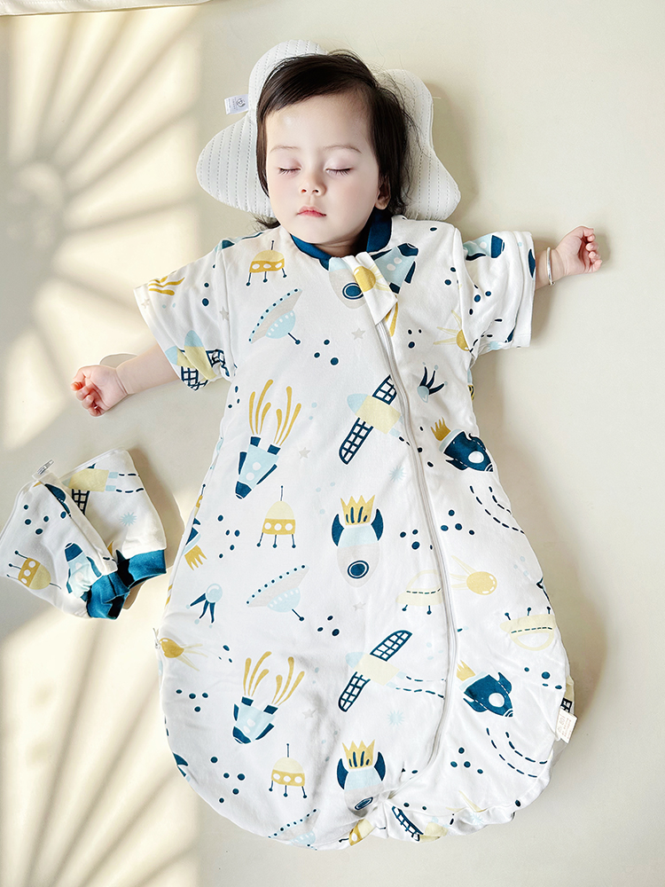 Baby Puree Pouch - 2.5Tog 春と秋の薄いベビー寝袋 U 字型漫画純綿子供用寝袋アンチキックキルト 0-3Y ベビー寝袋