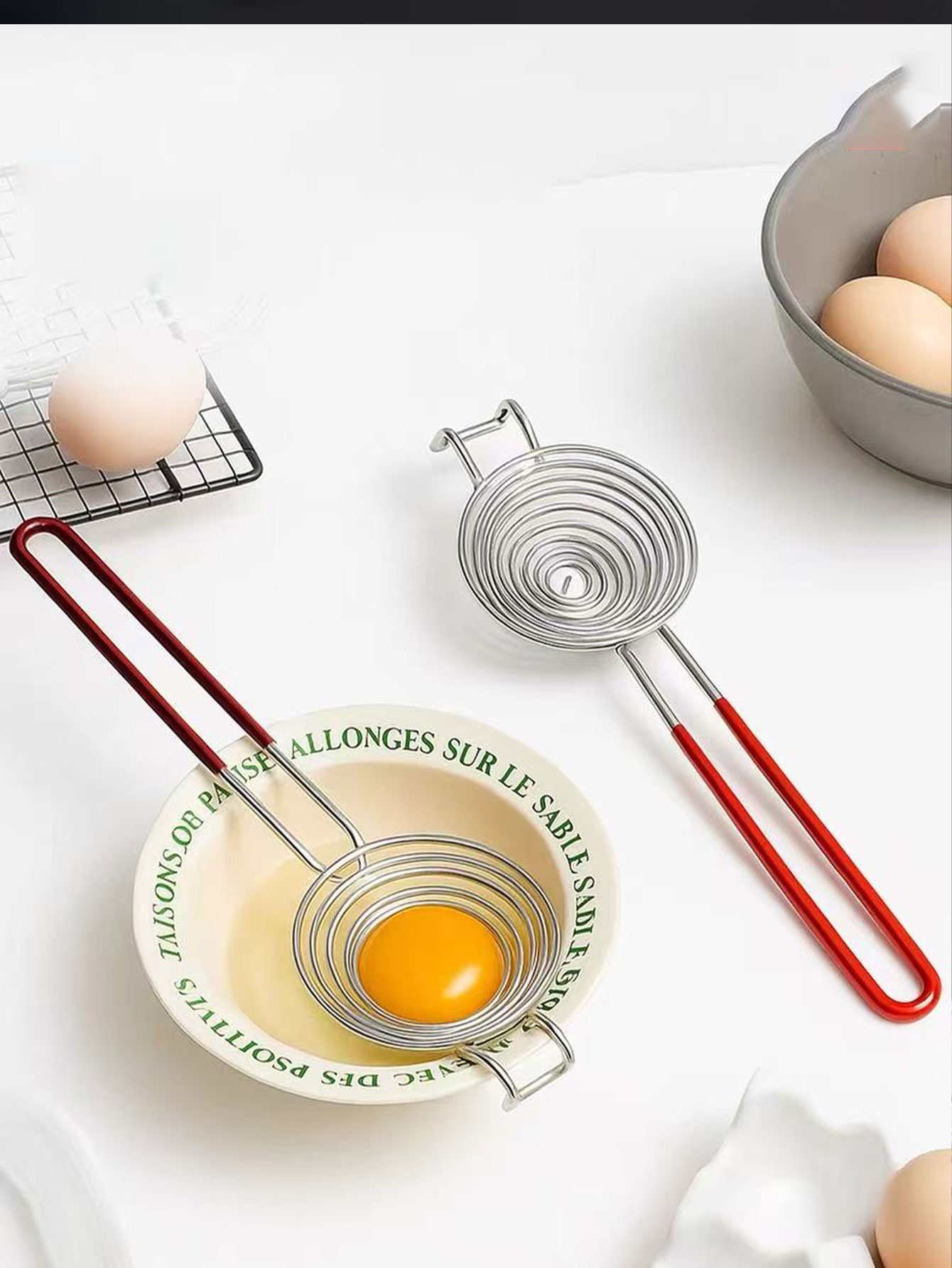 Baby Food Filter - 卵白と卵黄分離器、卵液タンパク質フィルター、ベビーフード分離器、卵分離ツール、ベーキングフィルター 1個
