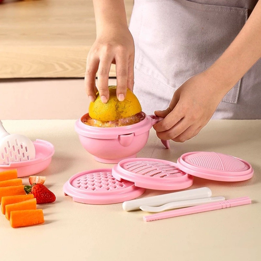 Baby Food Bowl - 単色ベビーフードグラインディングボウル多機能手作りフルーツピューレグレーター手動操作簡単使用野菜グラインダー