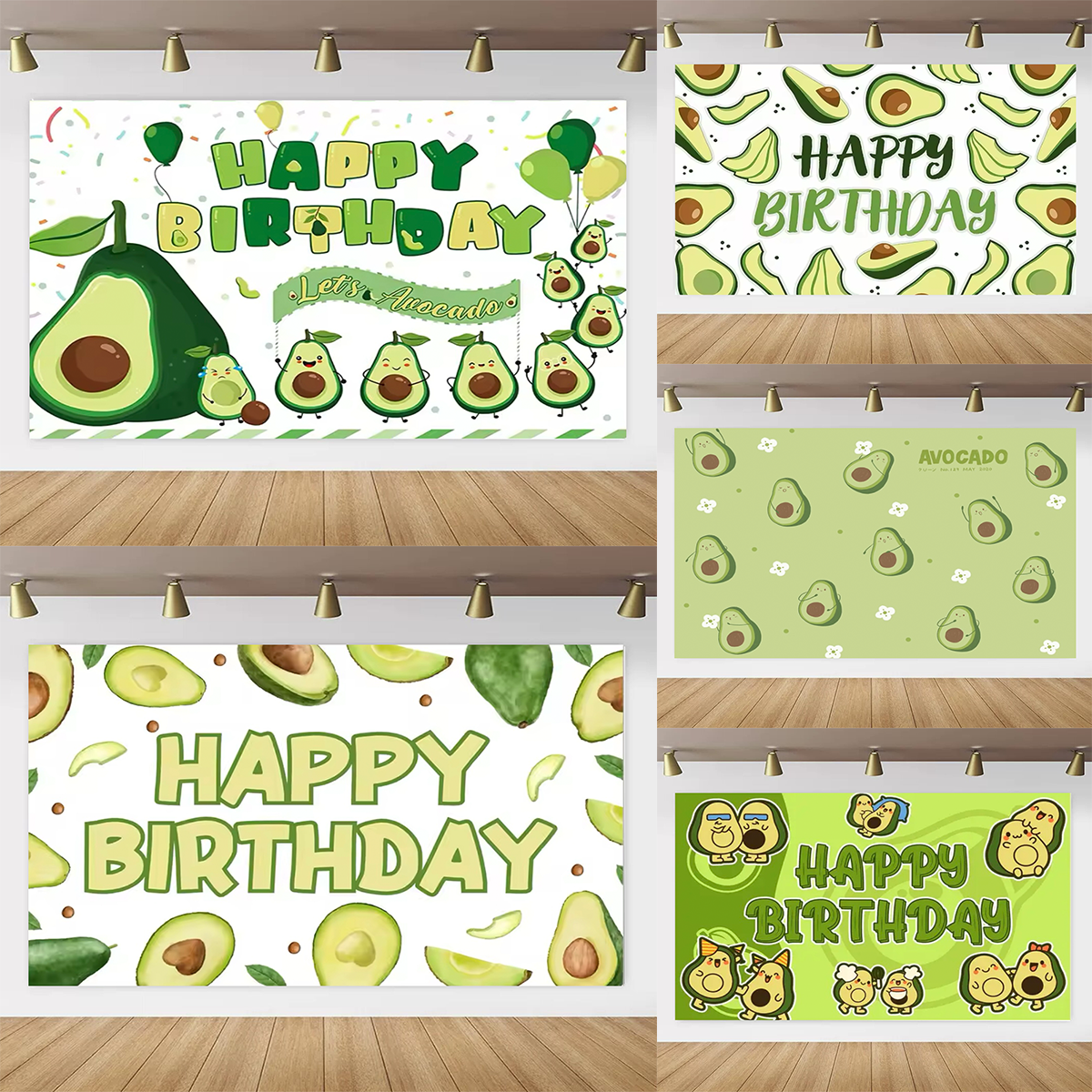 Baby Food With Avocado - アボカドテーマ子供の誕生日パーティー背景ポスターアボカドフルーツケーキテーブルルーム装飾小道具ベビー洗礼パーティー用品
