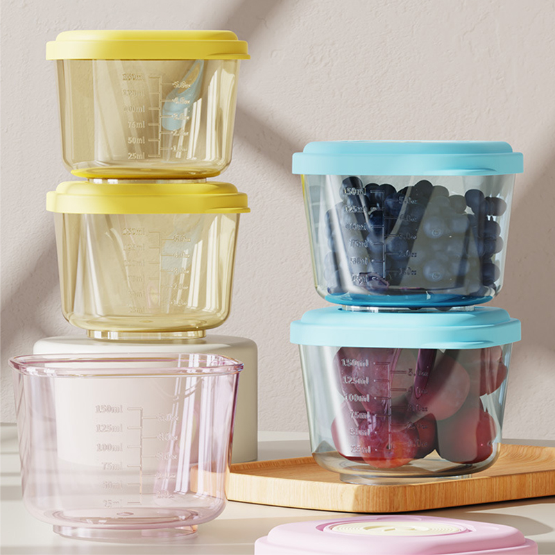 Baby Food Bowl - 6個のベビーフード保存容器 - PP素材、蒸し可能、漏れ防止、鮮度保持のための幼児用給餌ボウル、積み重ね可能なオーガナイザー