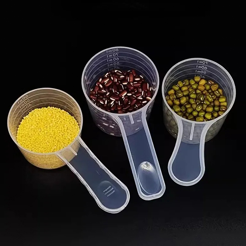 Baby Food Oatmeal - スケール付きプラスチック計量コーヒースクープ、ベーキング用品、粉乳、実験室液体スプーン、キッチンアクセサリー、15-120ml、2-10個