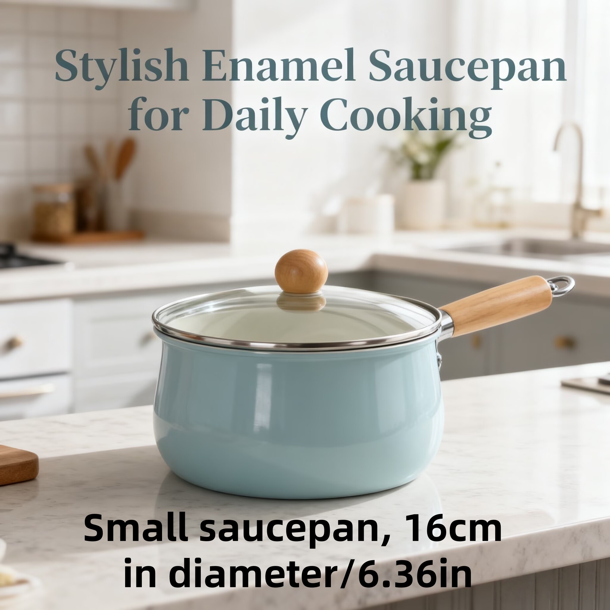 Baby Food With Iron - 20cm ノンスティックソースパン、ベビーフード、麺類、スープ用小型ミルクポット、IH調理器とガスコンロ両用