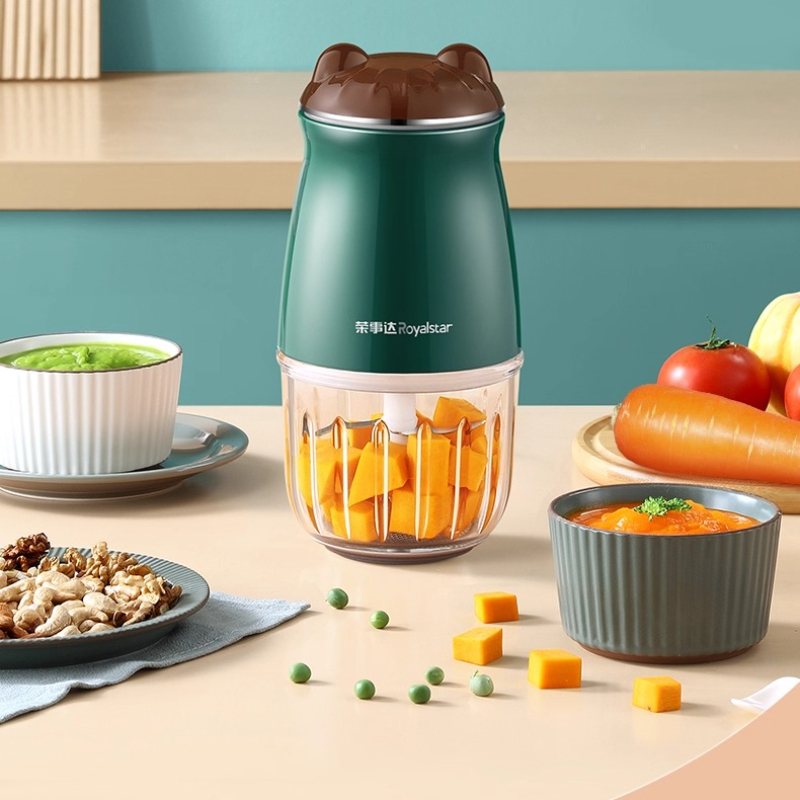 Baby Food Bowl - ベビーフードプロセッサー、多機能ミニグラインダーとブレンダー、304ステンレス鋼、ガラスボウル、取り外し可能なデザインで簡単な洗浄
