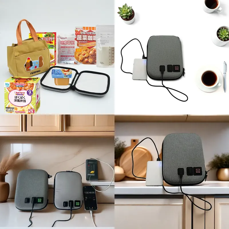 Baby Puree Pouch - 【CHIMU HOME】 12ヶ月児用ポータブルUSB給電ベビーフードピューレウォーマー 家庭、車、学校用の再利用可能なパウチフードウォーマー