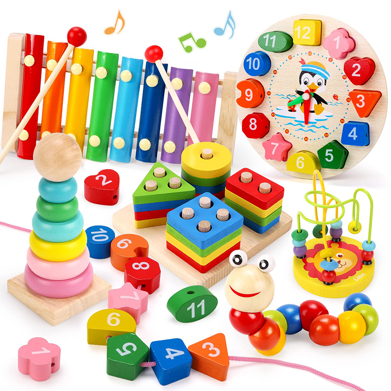 Baby Food Game - モンテッソーリ-赤ちゃん,子供向けの木製おもちゃ,教育ゲーム,早期学習玩具,男の子と女の子へのギフト,5〜6個/セット