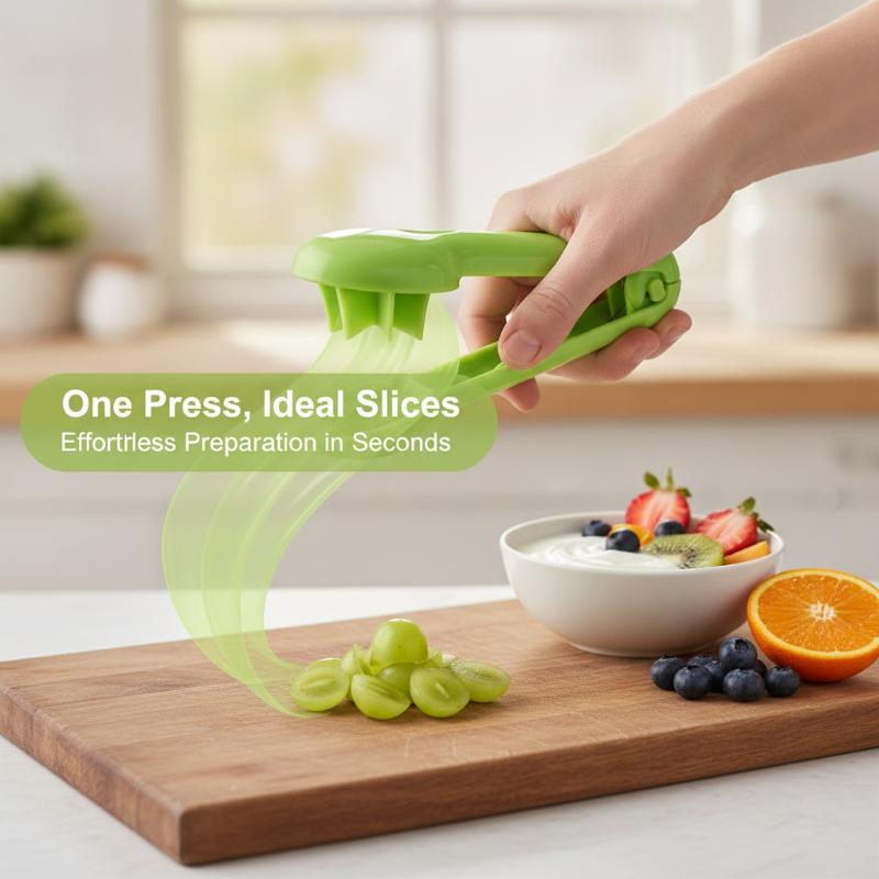 Baby Food With Iron - 新しい1個入り食品グレードグレープスライサーブレード、フリーカッター、握りやすいデザインで、ブドウ、ベリー、チェリートマト、ベビーフードを半分に切るのに最適、安全なキッチンツール