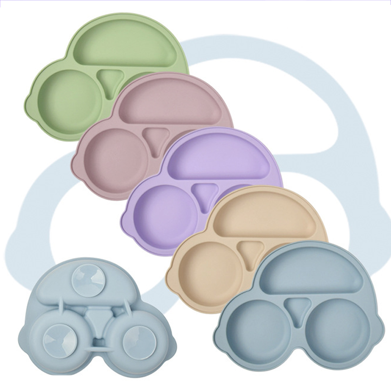 Baby Food Chart - 赤ちゃん安全吸盤シリコーンダイニングプレート固体かわいい漫画子供食器吸引幼児トレーニング食器子供摂食ボウル