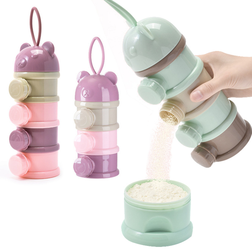 Baby Food Options - ストレージ 3/4 層ポータブル食品容器粉ミルクパウダーカートンディスペンサーこぼれ防止 1 ～ 6