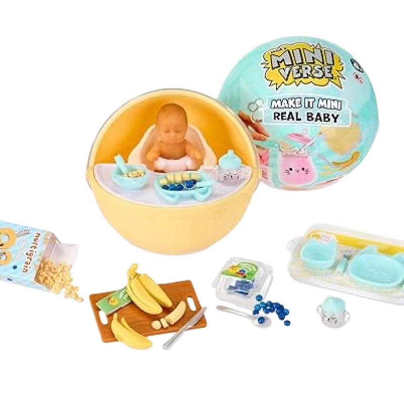 Baby Food With Avocado - 本物のMGAミニバースベビーフードタイニーボールズブラインドボックスDIYミニチュアアニメフィギュアアボカドエッグミステリーボックスモデルオーナメントギフト