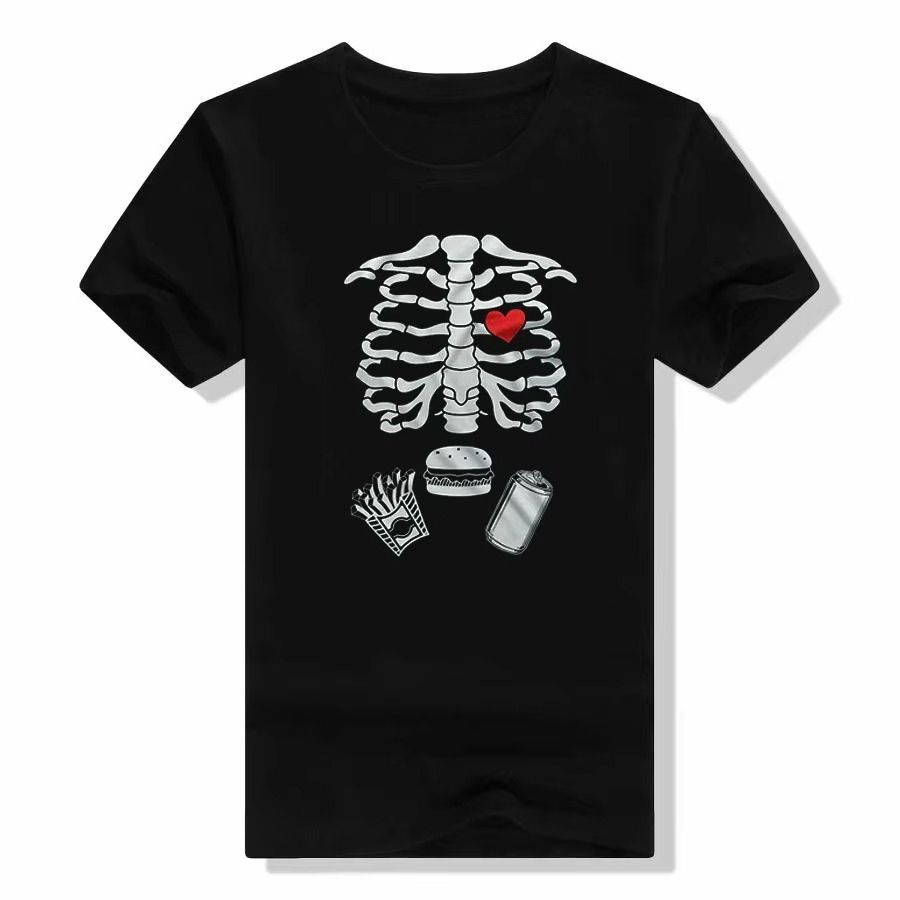 ハロウィン スケルトン Tシャツ カップル X線 赤ちゃん  - Food Baby X Ray のレビューと価格