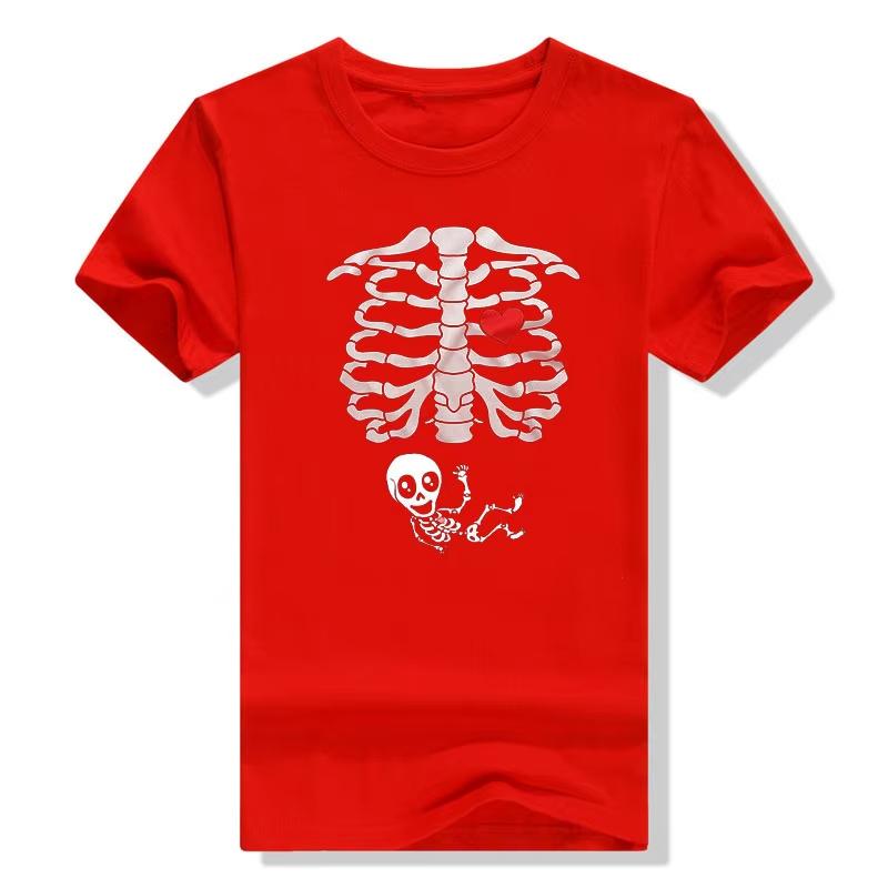 ハロウィン スケルトン Tシャツ カップル X線 赤ちゃん  - Food Baby X Ray のレビューと価格