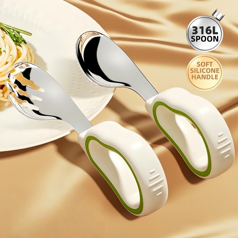 シリコンベビーフォークとスプーンセット自己給餌用収納ボックス - Self Feed Spoon のレビューと価格