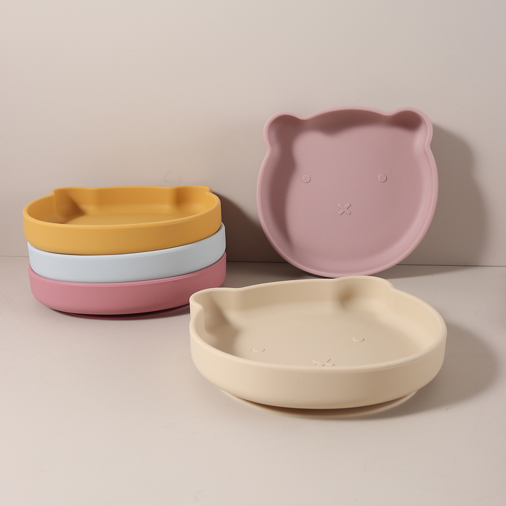 パーソナライズされたベビーベア型シリコン製お食事プレート　初 - Baby Food Chart のレビューと価格
