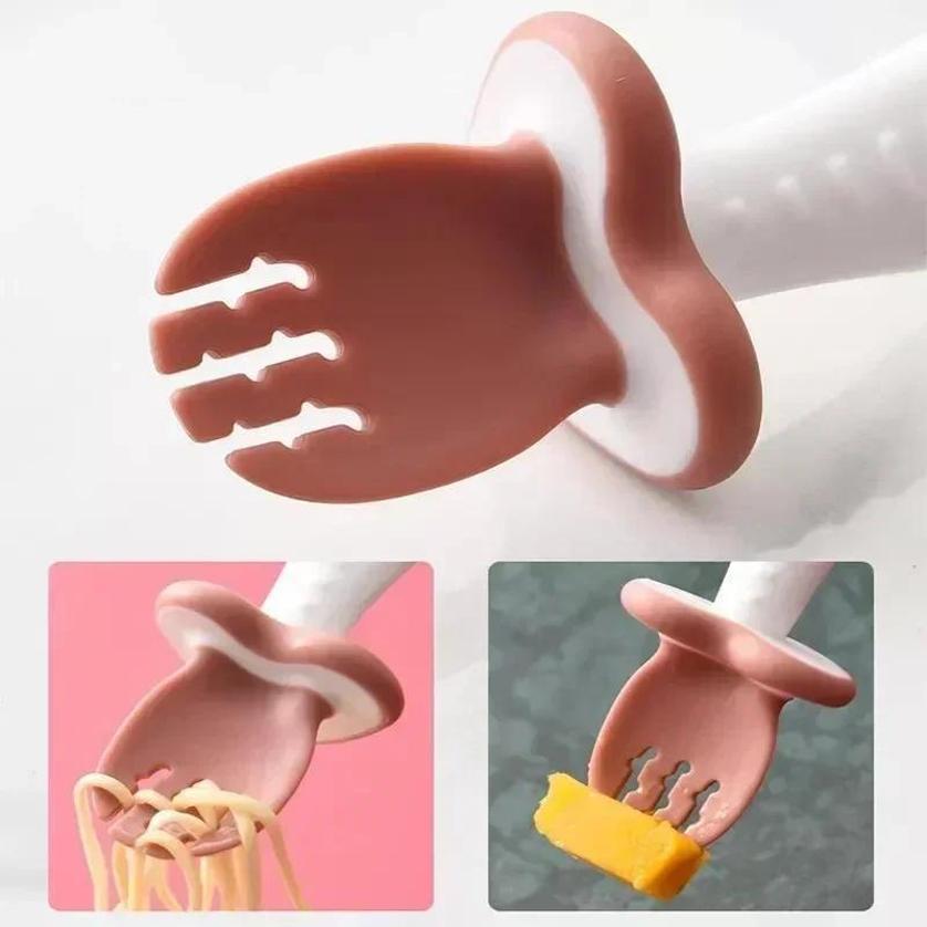 ベビースプーンフォークシリコーン子供用食器セット授乳ベビー食 - Baby Food Utensil のレビューと価格