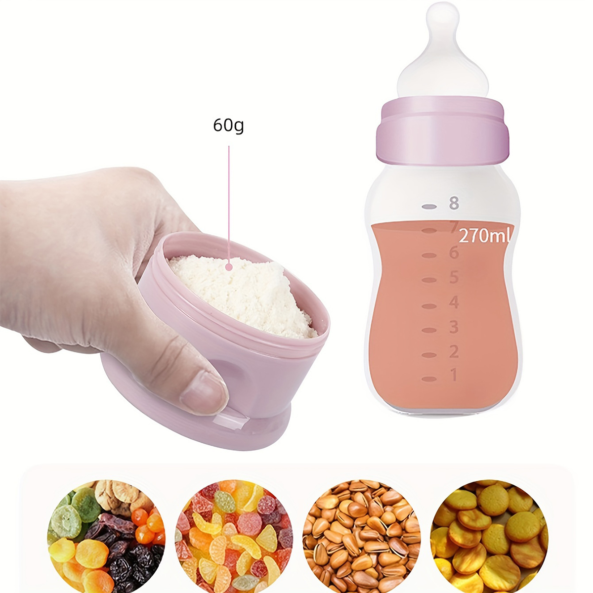 ストラップ付き大容量ベビーミルクパウダーコンテナ、ベビーフォ - Baby Food Options のレビューと価格
