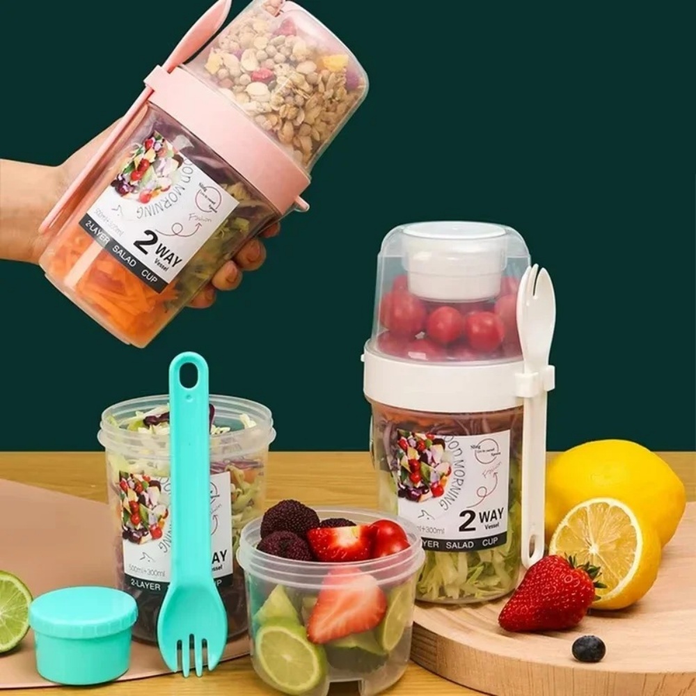 ポータブルサラダカップ朝食カップ食品分層ヨーグルトシリアルオ - Baby Food Oatmeal のレビューと価格