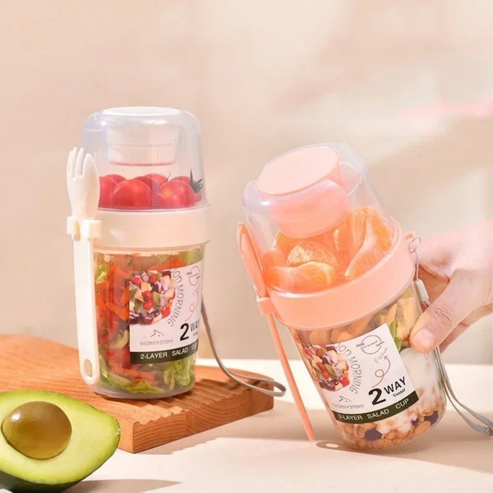 ポータブルサラダカップ朝食カップ食品分層ヨーグルトシリアルオ - Baby Food Oatmeal のレビューと価格