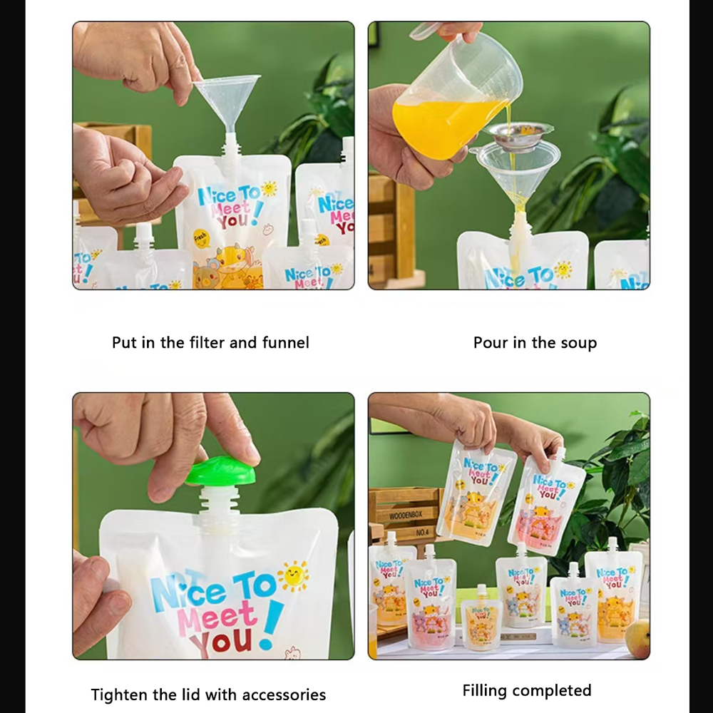 200 ミリリットルベビーフードポーチベビーフィーダーフルー - Baby Puree Pouch のレビューと価格