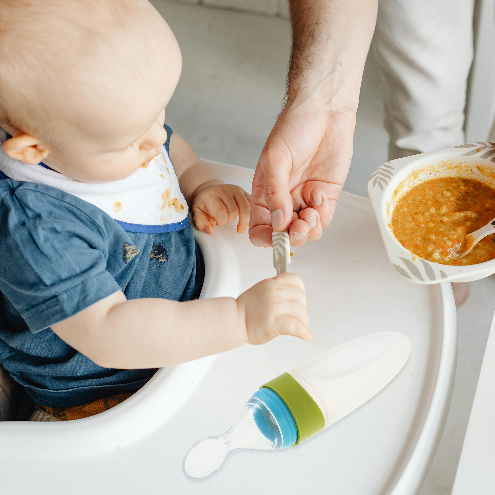 シリコン製ベビーフードディスペンシングスプーンフィーダー、新 - Baby Food Oatmeal のレビューと価格