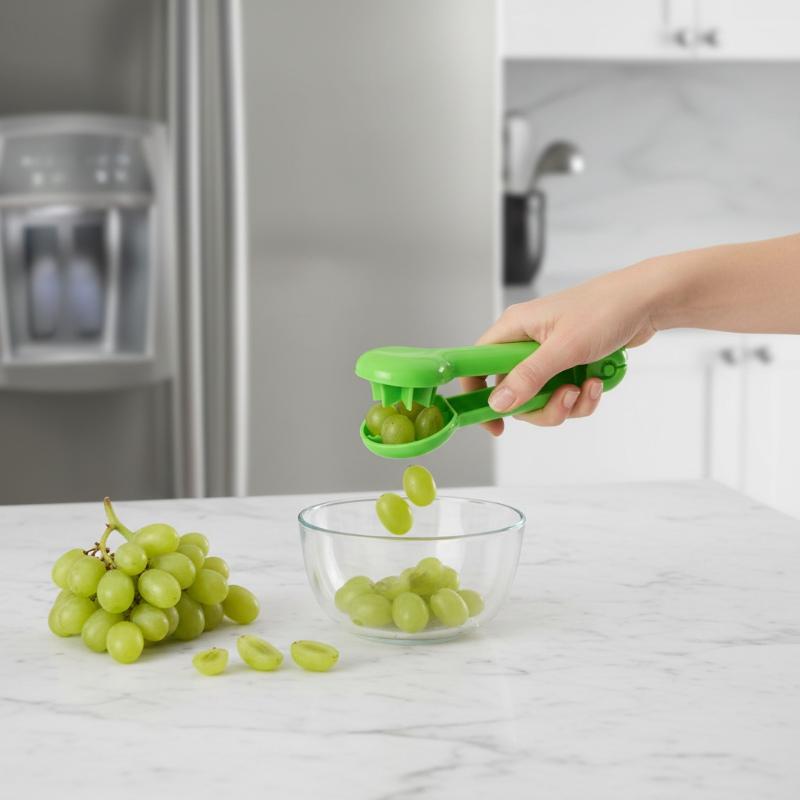 食品グレードプラスチック製グレープスライサー、安全な刃なし設 - Baby Food With Iron のレビューと価格