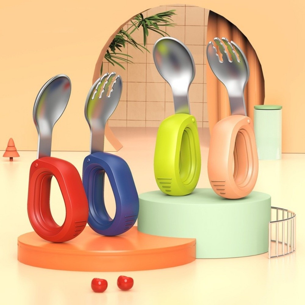 シリコンハンドル ベビーシリコンスプーンセット 窒息防止設計 - Self Feed Spoon のレビューと価格