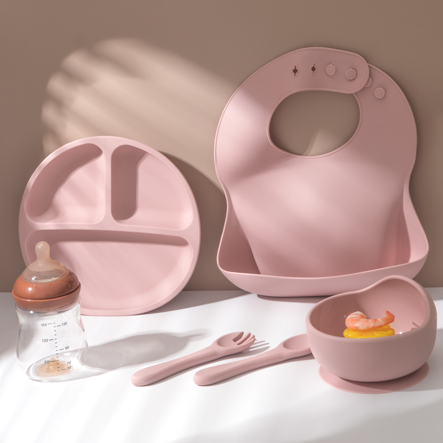 5 個ベビーシリコーン給餌セットラウンドダイニングプレート吸 - Baby Food Chart のレビューと価格