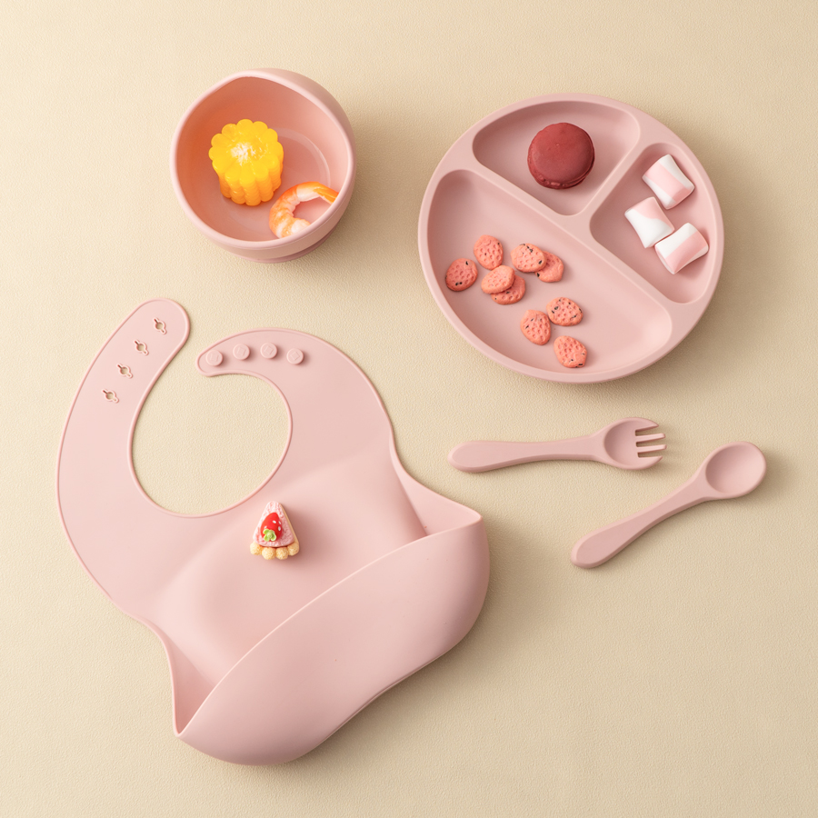 5 個ベビーシリコーン給餌セットラウンドダイニングプレート吸 - Baby Food Chart のレビューと価格