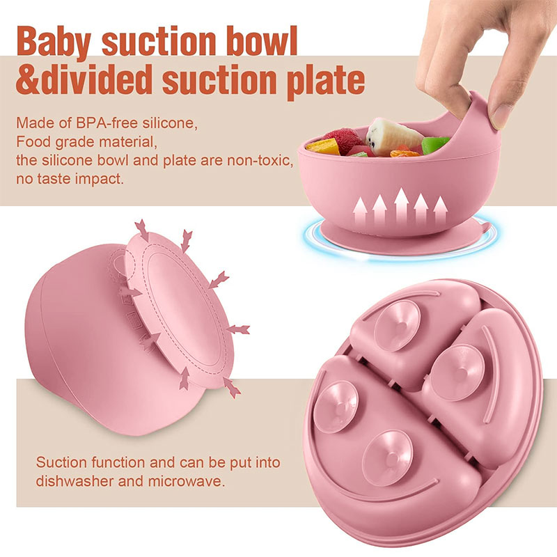 子供用シリコン食器セット、赤ちゃんの生鮮食品トレーニング、サ - Baby Food Bowl のレビューと価格