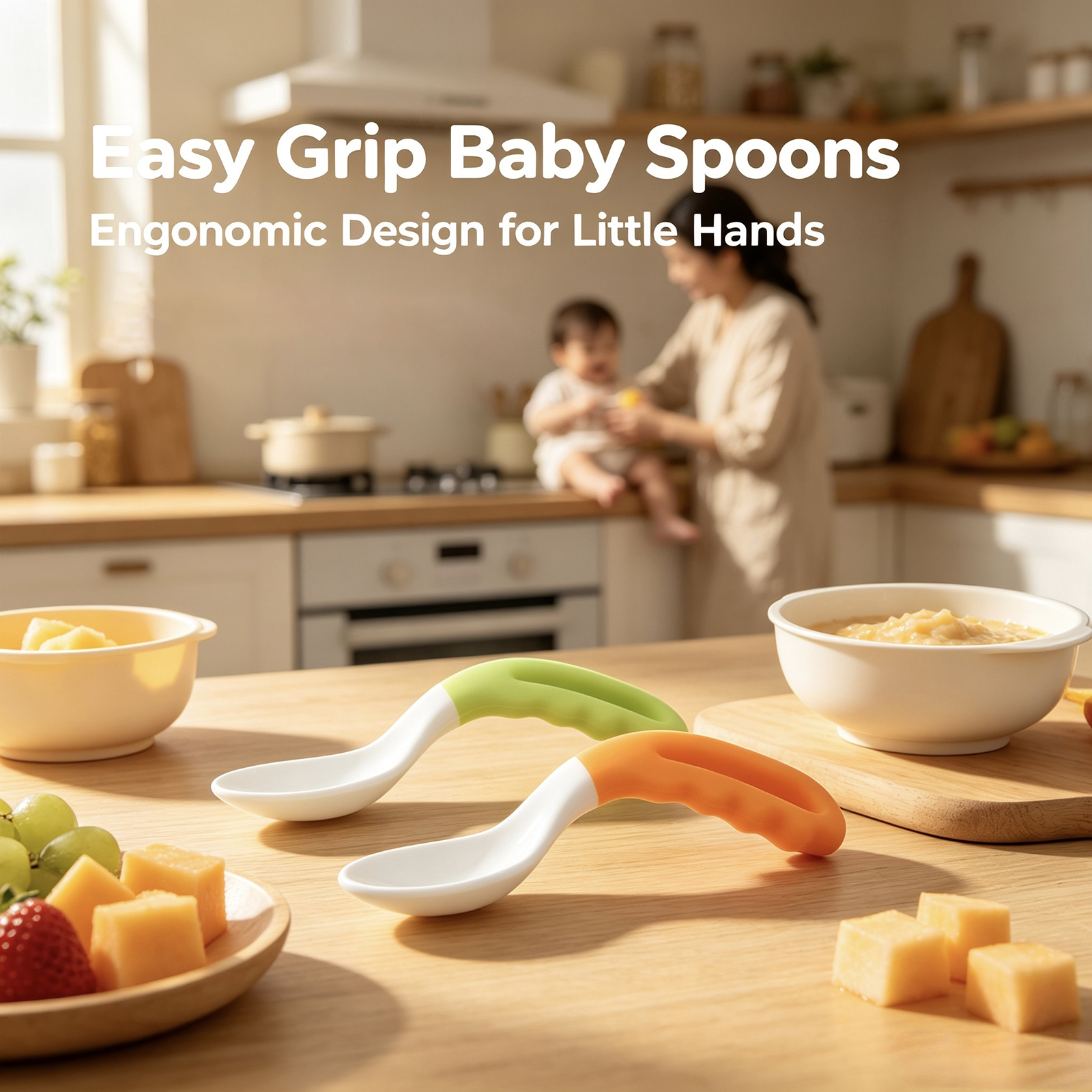 2/4本入りスプーン、トレーニング用授乳スプーン、曲げられる - Baby Food Utensil のレビューと価格