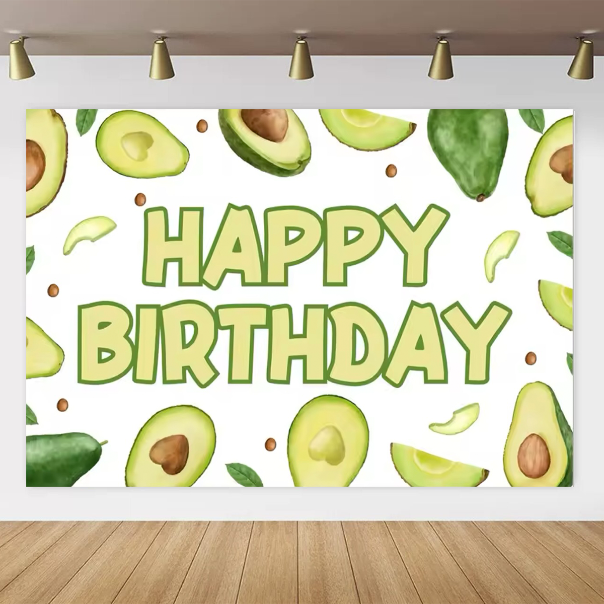 アボカドテーマ子供の誕生日パーティー背景ポスターアボカドフル - Baby Food With Avocado のレビューと価格