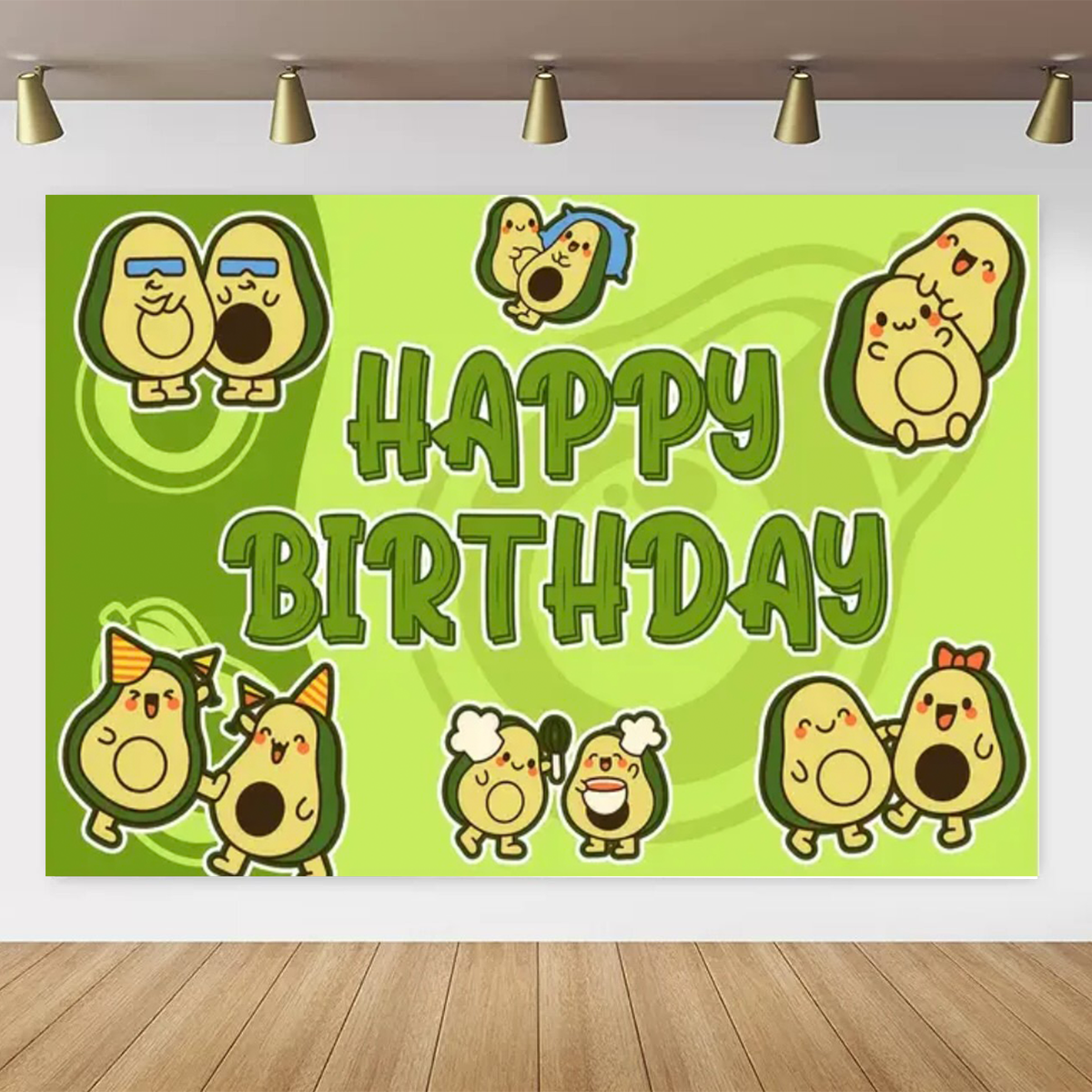 アボカドテーマ子供の誕生日パーティー背景ポスターアボカドフル - Baby Food With Avocado のレビューと価格