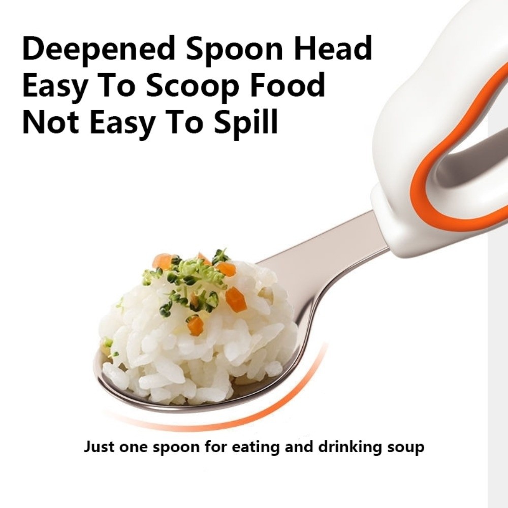 シリコンベビーフォークとスプーンセット、収納ボックス付き、自 - Self Feed Spoon のレビューと価格