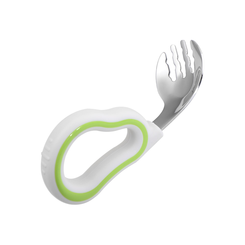 シリコンベビーフォークとスプーンセット 316 ステンレス鋼 - Self Feed Spoon のレビューと価格
