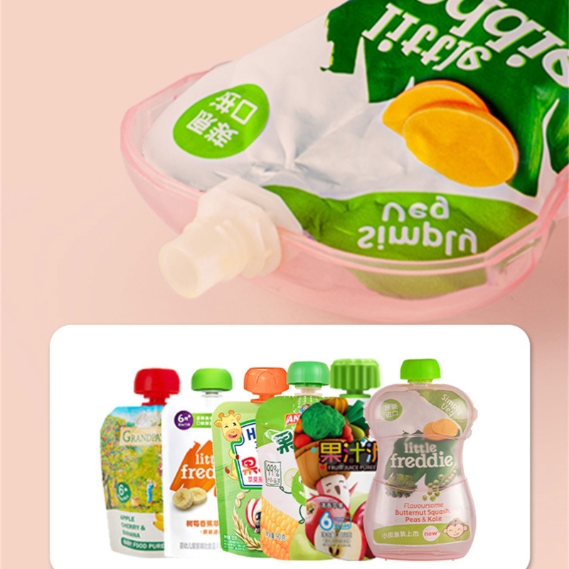 赤ちゃん、幼児、子供、詰め替え可能なホルダー用のフードポーチ - Baby Puree Pouch のレビューと価格