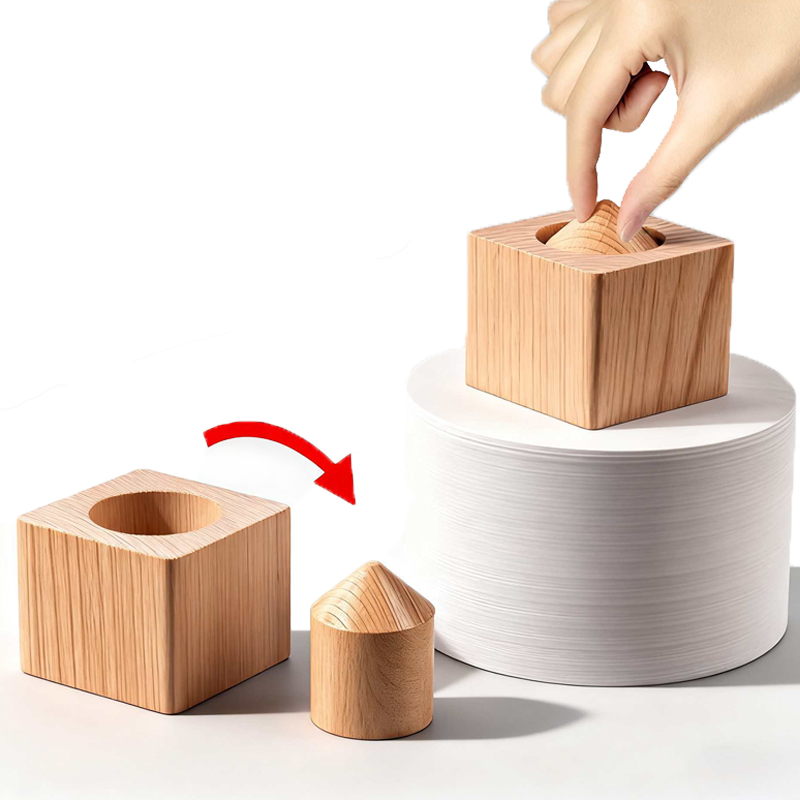 不可能な木製ブロックは、シリンダーのクローズアップを表現しま - Baby Food Game のレビューと価格
