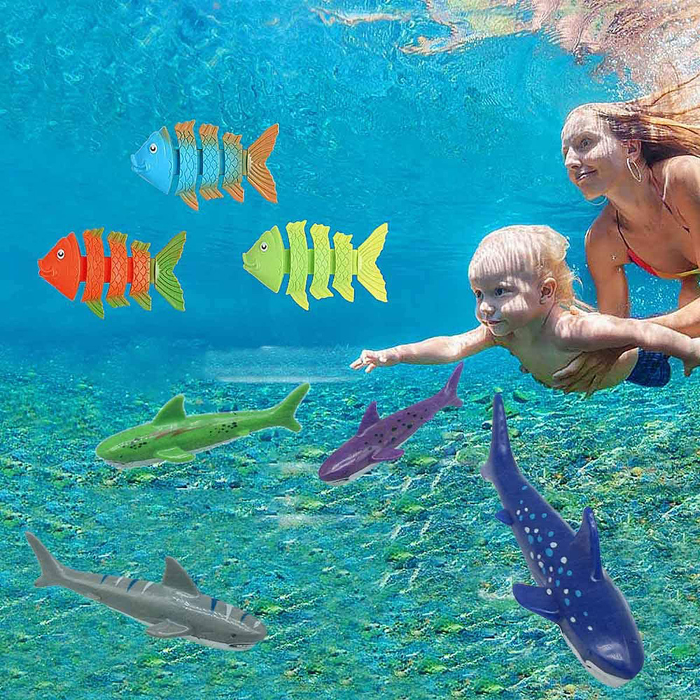 夏のダイビングおもちゃ魚雷タコダイビング魚リングスイミングプ - Baby Food Game のレビューと価格