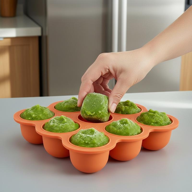 ベビーフードシリコン容器 9グリッド冷凍トレイ 漏れ防止蓋  - Baby Food Options のレビューと価格