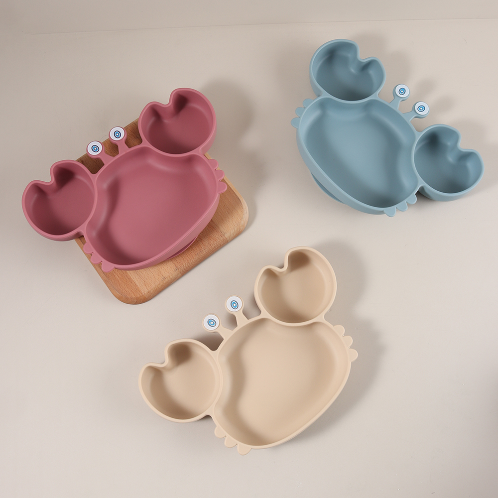 かわいいカニ型シリコンベビー食器 強力吸盤付き - BPAフ - Baby Food Chart のレビューと価格