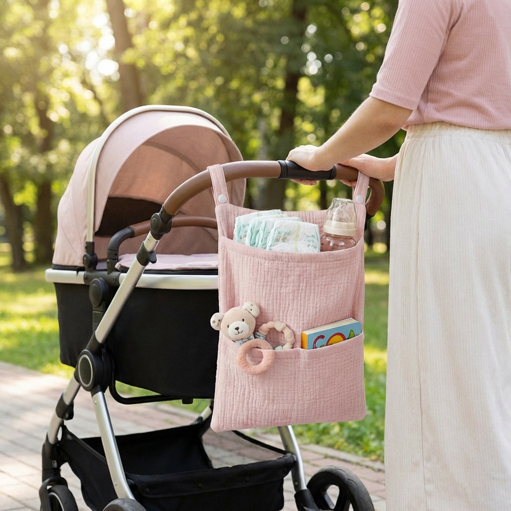 純綿ベビーベッド吊り下げバッグ多機能新生児用品収納バッグベビ - Baby Puree Pouch のレビューと価格