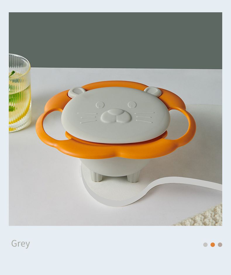 赤ちゃんの子供用ボウル360度回転ジャイロボウルライオンボウ - Baby Food Chart のレビューと価格