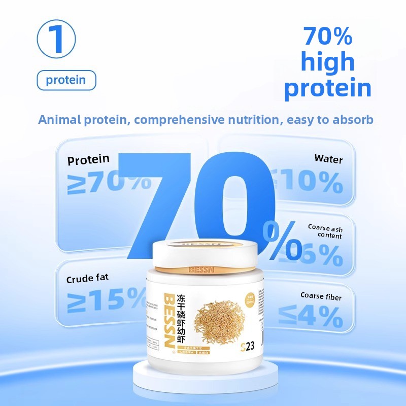 BESSN フリーズドライ クリル＆ベビーシュリンプ - 小 - Baby Food High In Protein のレビューと価格