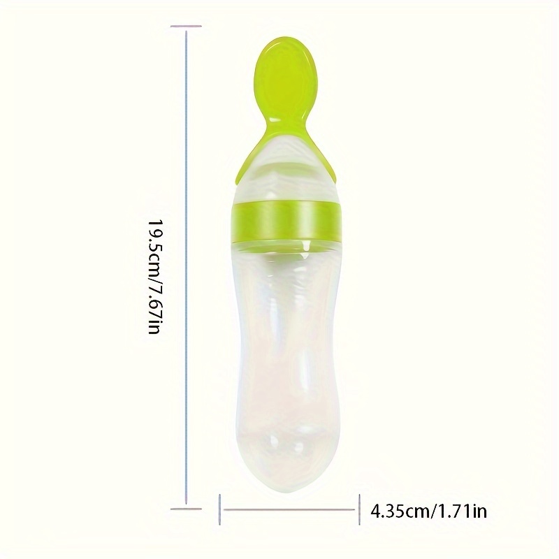 ベビー用シリコン製哺乳瓶、スプーン付き、3オンスの食品分配ス - Baby Food Utensil のレビューと価格