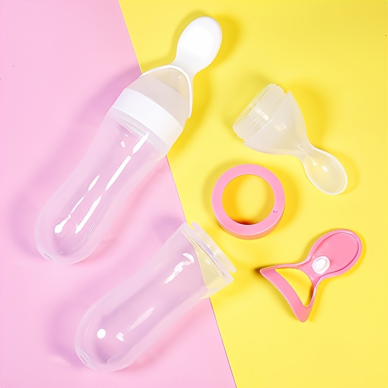 ベビー用シリコン製哺乳瓶、スプーン付き、3オンスの食品分配ス - Baby Food Utensil のレビューと価格