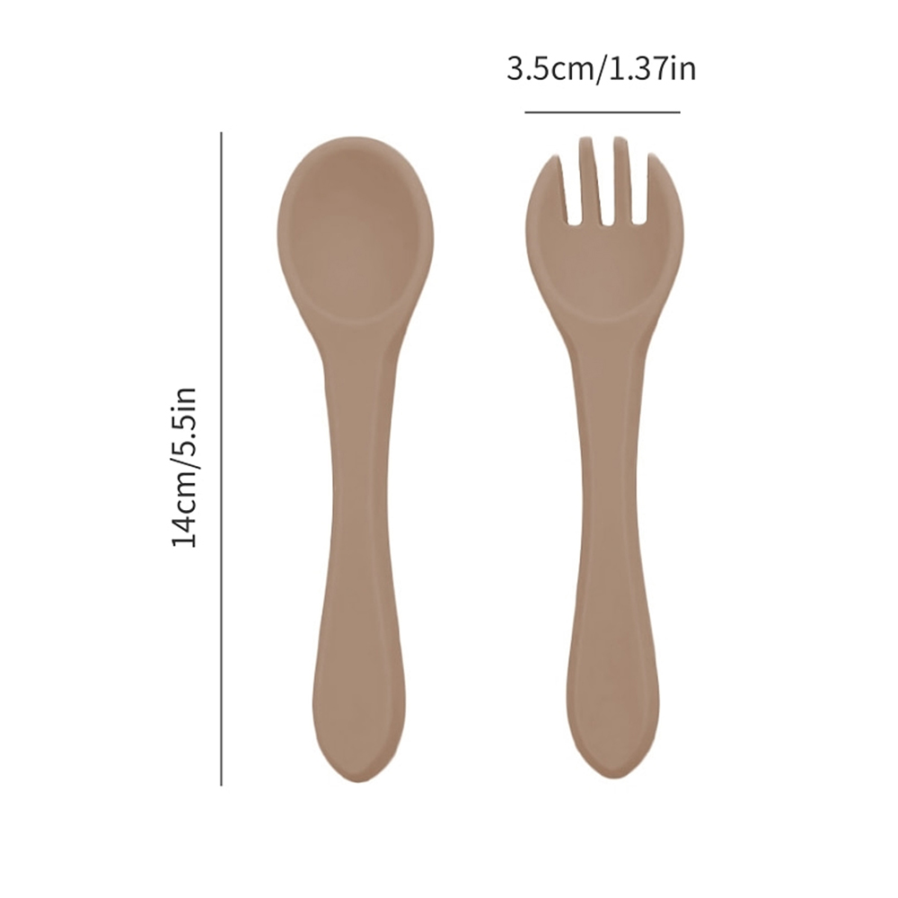 カスタムネーム入りシリコン製スプーンとフォーク1組、食品グレ - Baby Food Utensil のレビューと価格